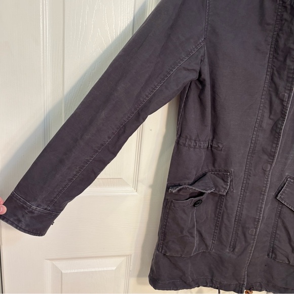 Abercrombie & Fitch Womens Utility Jacket Hooded, Sz XS, Charcoal Gray, Full Zip - Picture 7 of 16